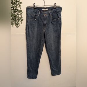 Levi's Classic Crop Jeans Capris Dark Wash Size 8  (Waist 29")